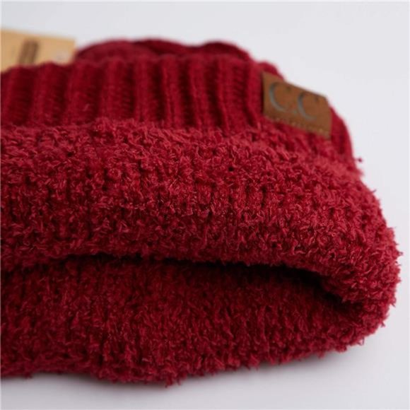 C.C Hatsandscarf Exclusives Unisex Soft Stretch Fuzzy Sherpa Lined Beanie Hat (H